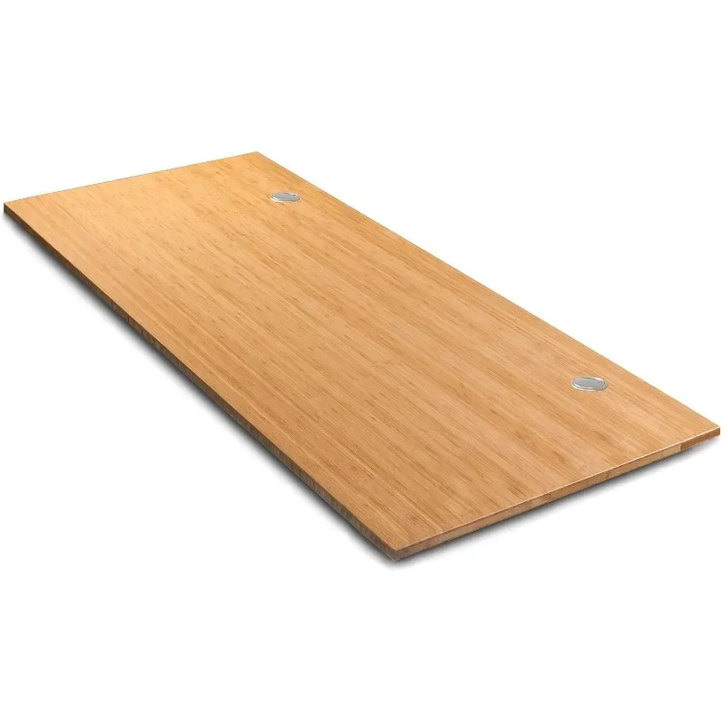 

72 x 30 x 1 Inch 100% Solid Bamboo Desk Table Top Only,for Standing Desk Home Office Desk with 60mm Grommets(Right Angle)