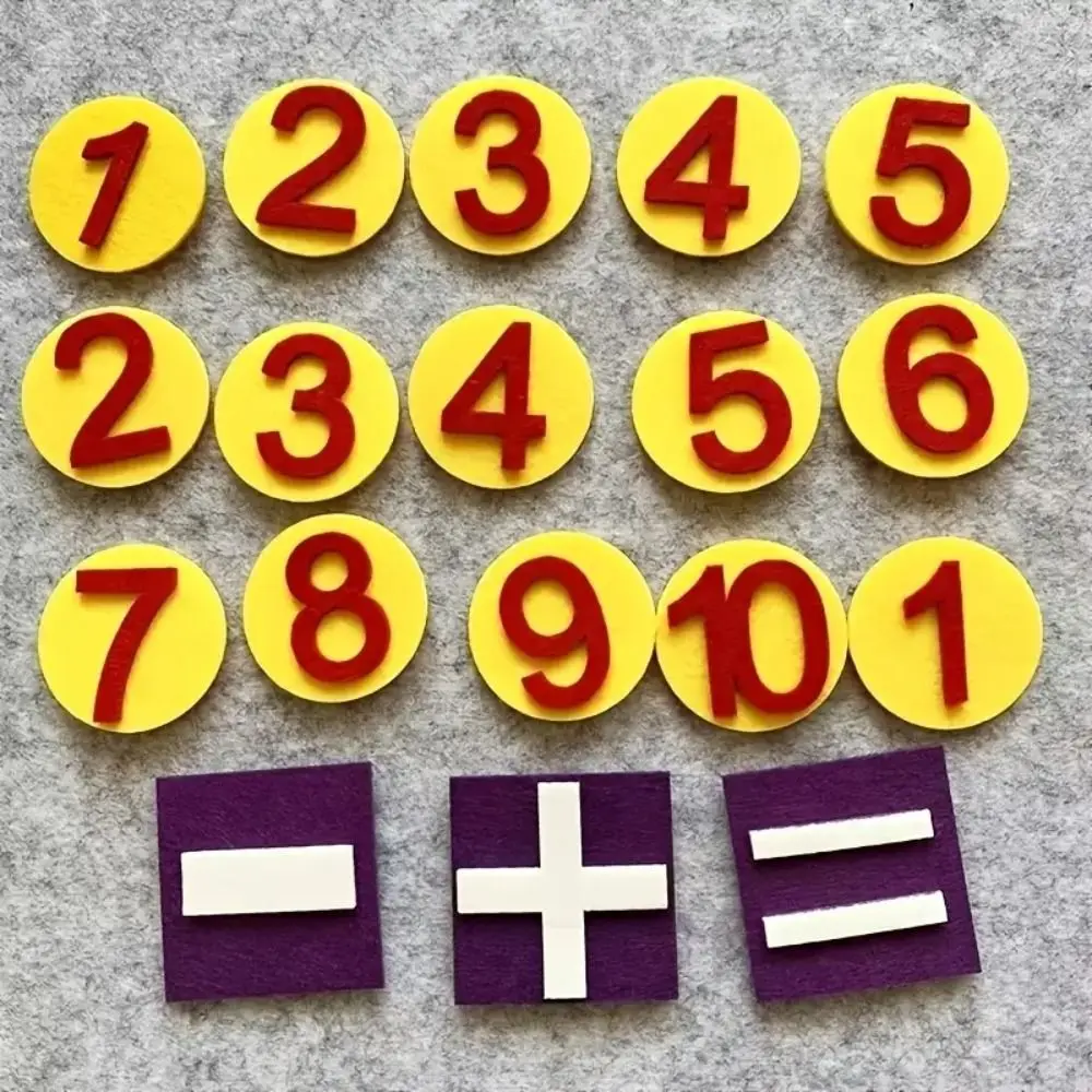 Juguetes educativos creativos de números de dedo de fieltro Montessori DIY tablero de aprendizaje de dedo matemáticas simples juguetes de matemáticas para contar para niños