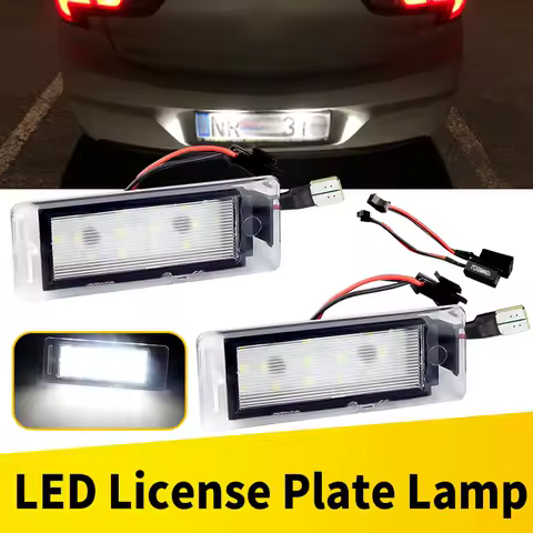 2Pcs Car License Plate Lights Error Free White For Chevrolet Cruze Corvette Camaro Traverse Bolt EV Equinox Impala Sonic Trax SS