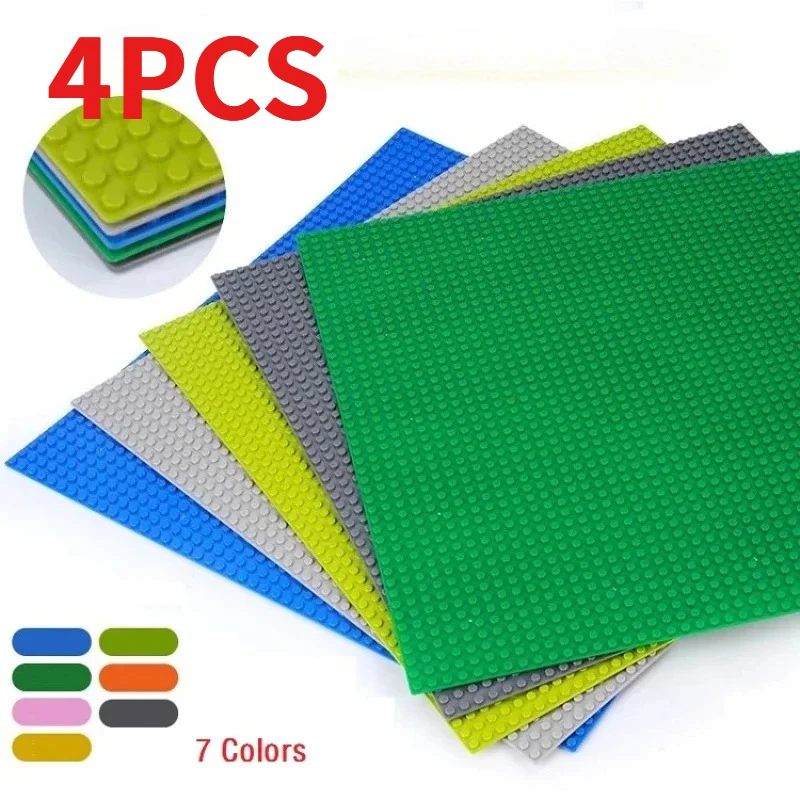 4Pcs Blocks Base Plates 32x32 16x32 Classic BasePlates Building Bricks DIY Plastic Assembly Compatible All Brand City Toy