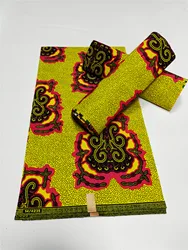 Tela de cera Africana real de alta calidad, tela de Ankara, Nigeria, 6 yardas, pintas de cera de Ghana, 100% algodón