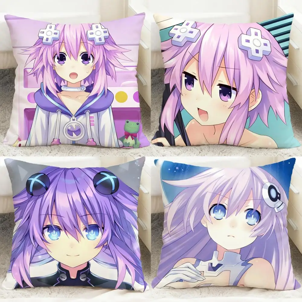 Popular H-HHyperdimension Neptunia Cushion Cover Comfortable Reversible Pillow Cover Ideal for Car Sofa Bedroom & Beyond