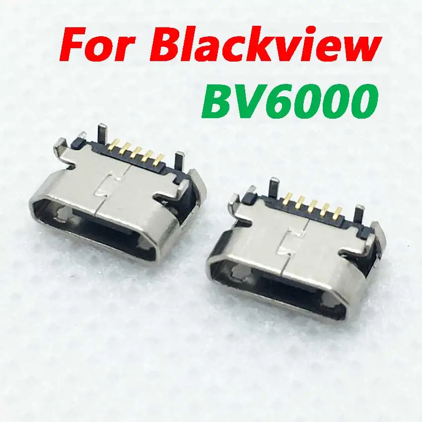 2-10Pcs Micro USB Charge Charging Jack Connector Socket Jack Replacement Repair For BlackView BV6000 Port Replacement