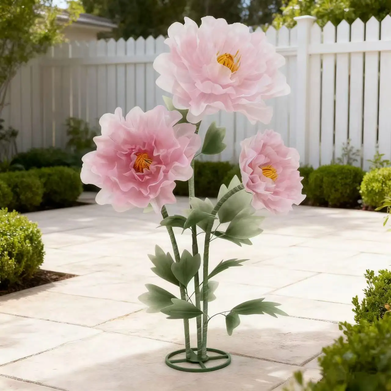Riesige Outdoor-Seidenblumen in Rosa für Hochzeitsdekoration, Künstliche Blumen zur Dekoration, Pfingstrosen für Gangdekoration, Hintergrunddekoration mit Ständer – Detail 7