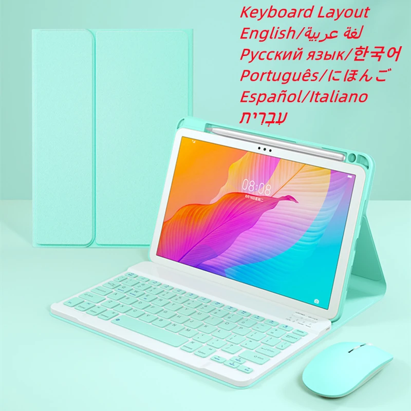 Keyboard Case For Huawei Matepad 11 10.4 T10s T10 S Pro 10.8 MediaPad M6 Cover Arabic Russian Spanish Korean Keyboard Cover