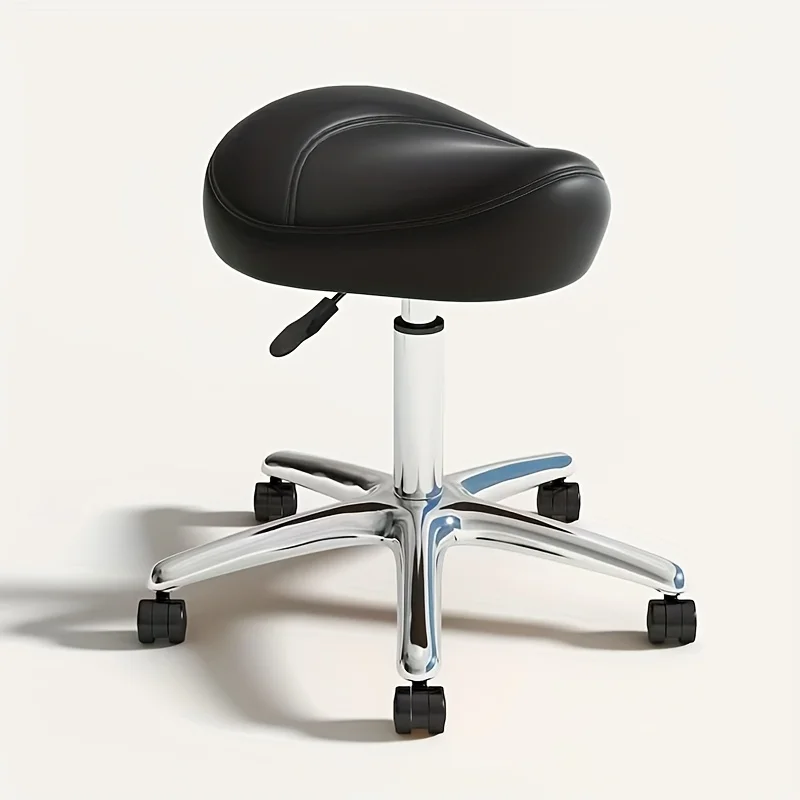 Profesjonalne krzesło fryzjerskie z hydraulicznym regulacją wysokości, obrotowe o 360 stopni krzesło barberskie z kółkami, ergonomiczne krzesło do stylizacji, krzesła biurowe