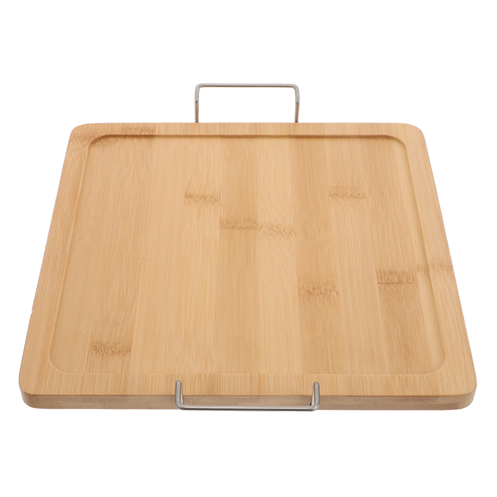 

Wooden Serving Tray with Handles Rectangle Bamboo Wood Tea Tray Coffee Table Food Charcuterie Platter Hotel Home