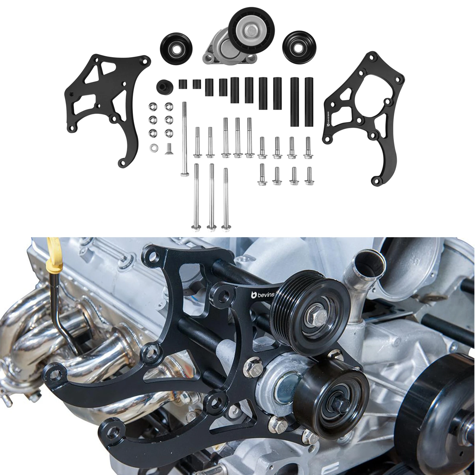 For Sanden 508 LS LSX Truck SUV A/C Air Conditioner Compressor Bracket Tensioner Kit fit for LM7 LR4 LQ4 L59 LQ9 LM4 L33 L92 L76