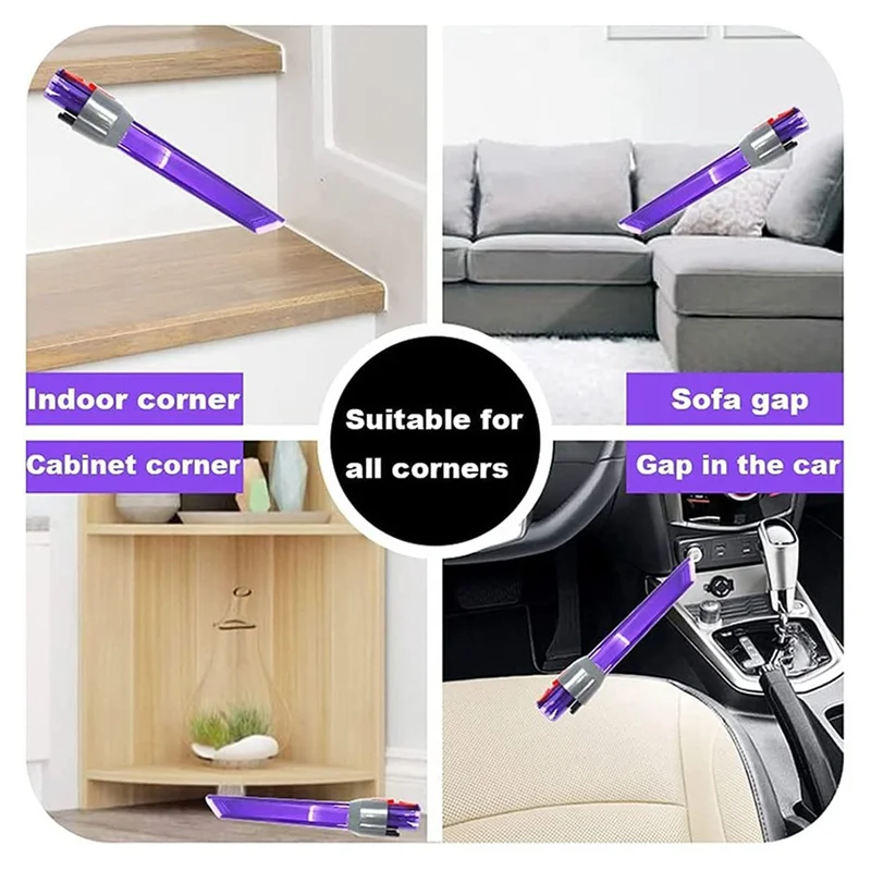 ABVI-เครื่องดูดฝุ่นดูด Gap Head Light ท่อรอยแยก LED แคบ Slit หัวฉีดเครื่องมืออะไหล่