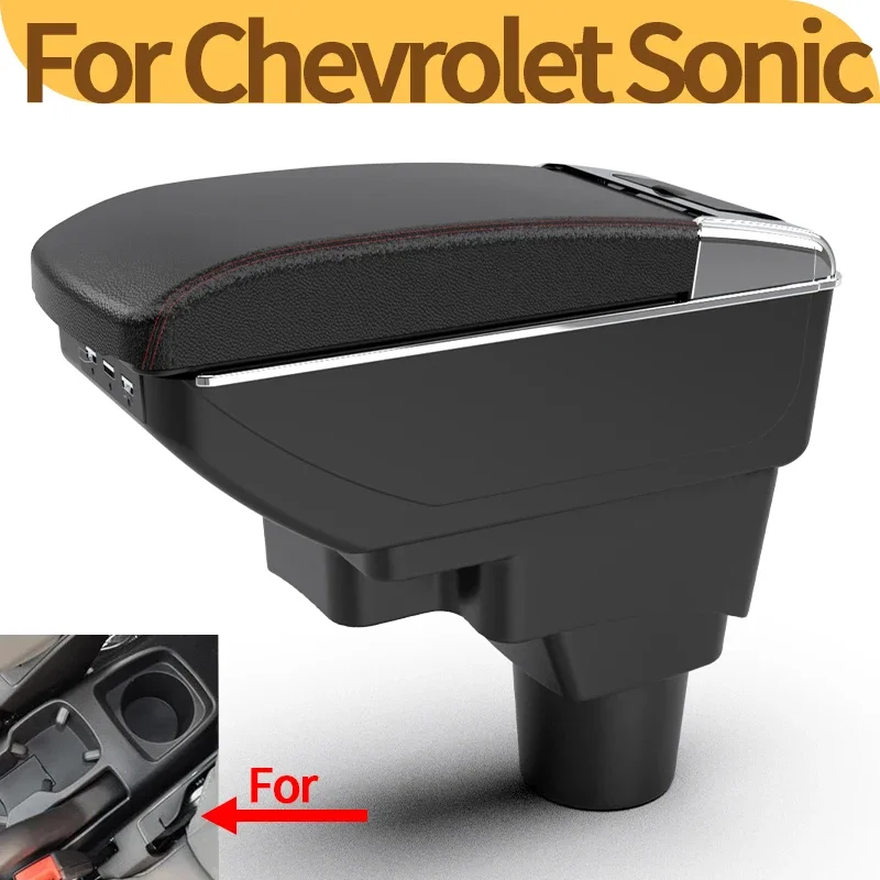 

Для Chevrolet Sonic подлокотник Chevrolet Aveo обновление салона автомобиля модификация многофункциональное хранилище автомобильные аксессуары USB