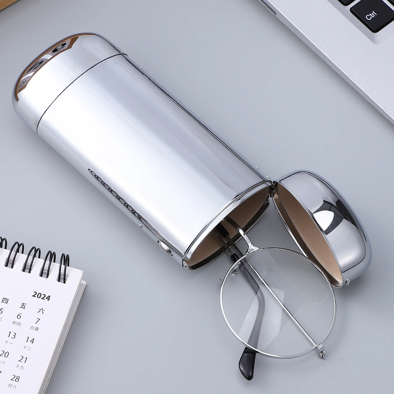 

Metal Glasses Case Slim Hard Eyeglass Sunglasses Cases For Women Men Lightweight Compact Protective Storage Solution