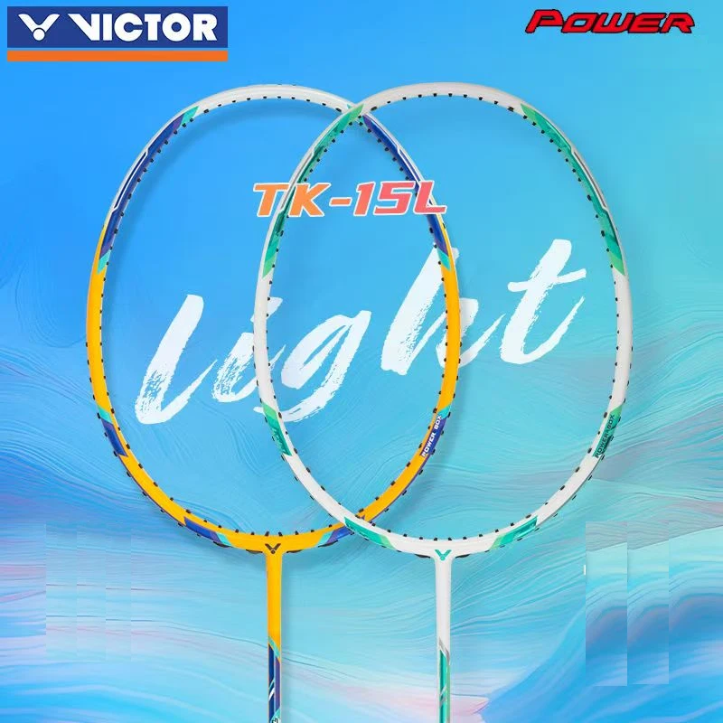 

100% Original Victor badminton racket 5U ligh TK-15 Toray M40J Carbon Fiber Both Defensive and Offensivebadminton racket