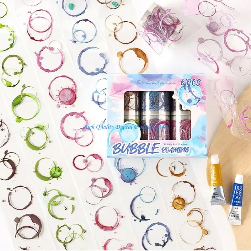 u2je-1box-6pcs-durability-waterproof-decorative-adhesive-tape-for-school-projects-and-gift-packaging-adhesive-film