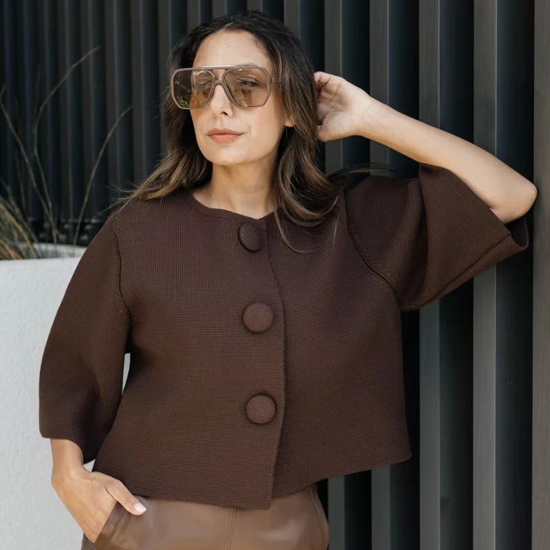 Thumbnail 4 - #6 Trending Womens Cropped Knit Sweaters Right Now
