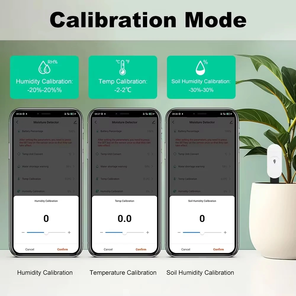 Zigbee Sensore di Umidità del Suolo Tester di Temperatura di Umidità Misuratore di Monitoraggio dell'Acqua del Suolo Pianta Rilevatore di Irrigazione di Automazione Domestica Intelligente
