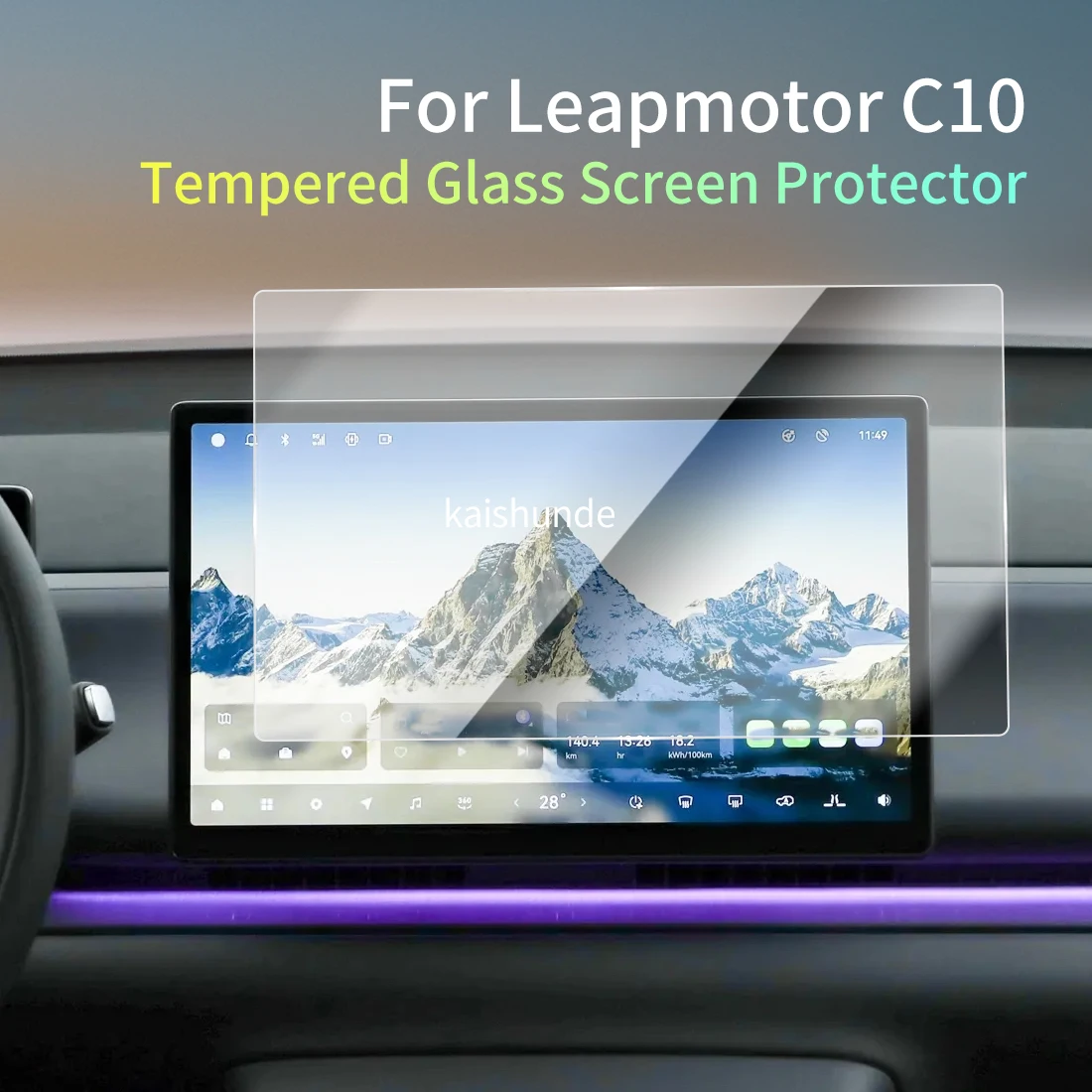 

Car Stickers Meters Protector For25 Leapmotor C10 Tempered Glass Protective Film Display Navigation Vehicle