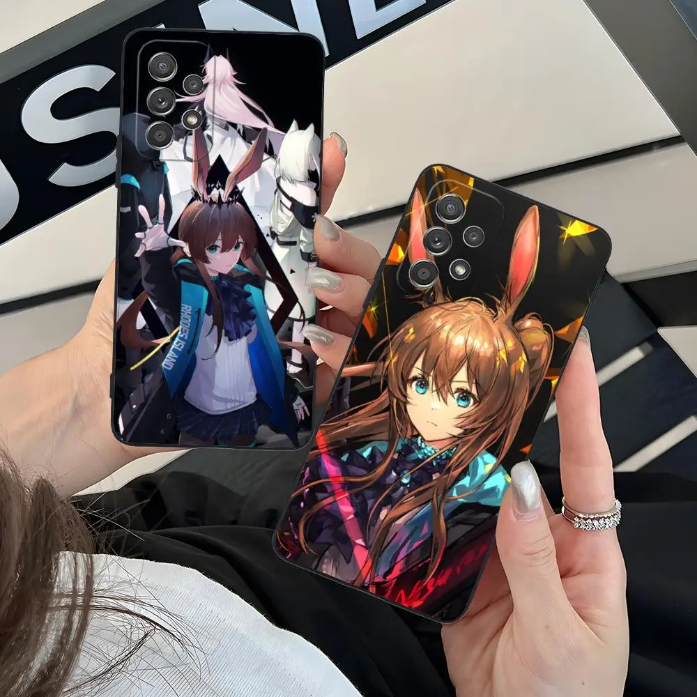 Arknights Amiya Matte TPU Mobile Phone Case for Samsung Galaxy M55 54 42 35 34 33 32 23 22 15 14 13 12 F55 5G Colorful Cover