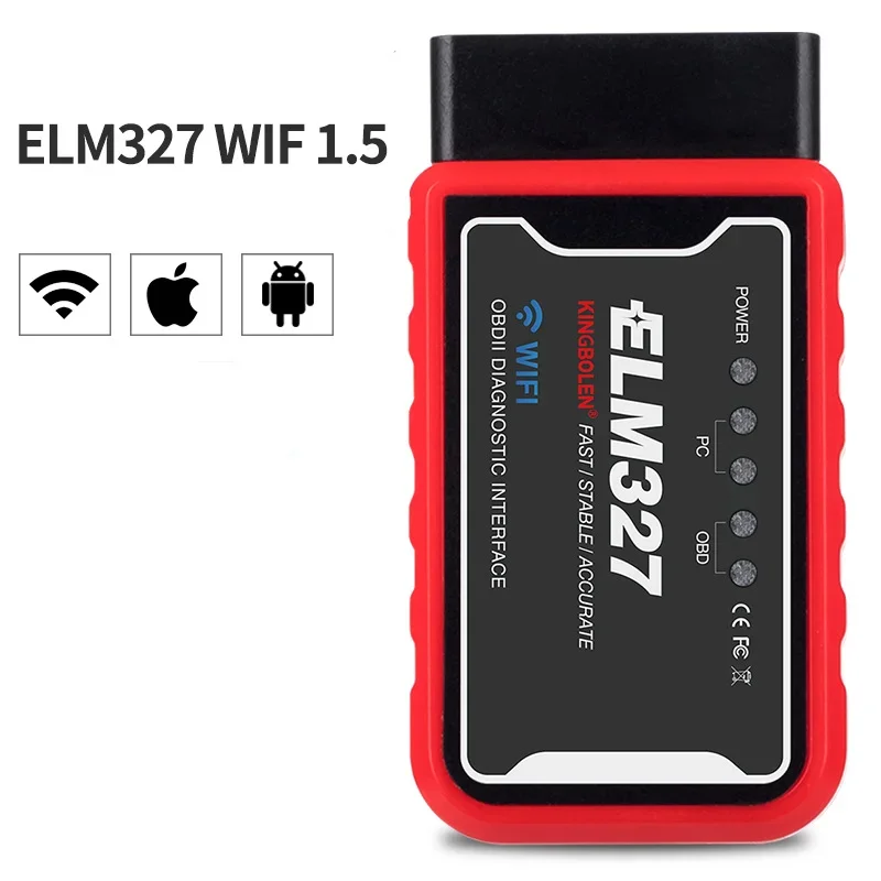 OBD II ELM327 WIFI car fault diagnosis instrument Android Apple system PIC25K80 chip
