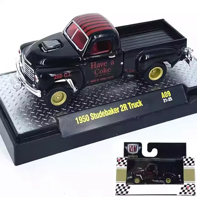 M2 1/64 1950 Studebaker 2R Truck Legering automodel Statische collectie Versierd Vakantiegeschenken Speelgoed