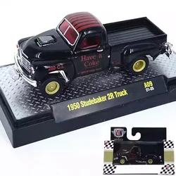 M2 1/64 1950 Studebaker 2R Truck Alloy Car Model Static Collection Decorated Holiday Gifts Toys