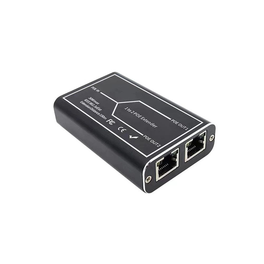 2 Port POE Extender 100Mbps with IEEE 802.3Af Standard for NVR IP Camera IP VOICE POE Extend POE Range 100 Meters