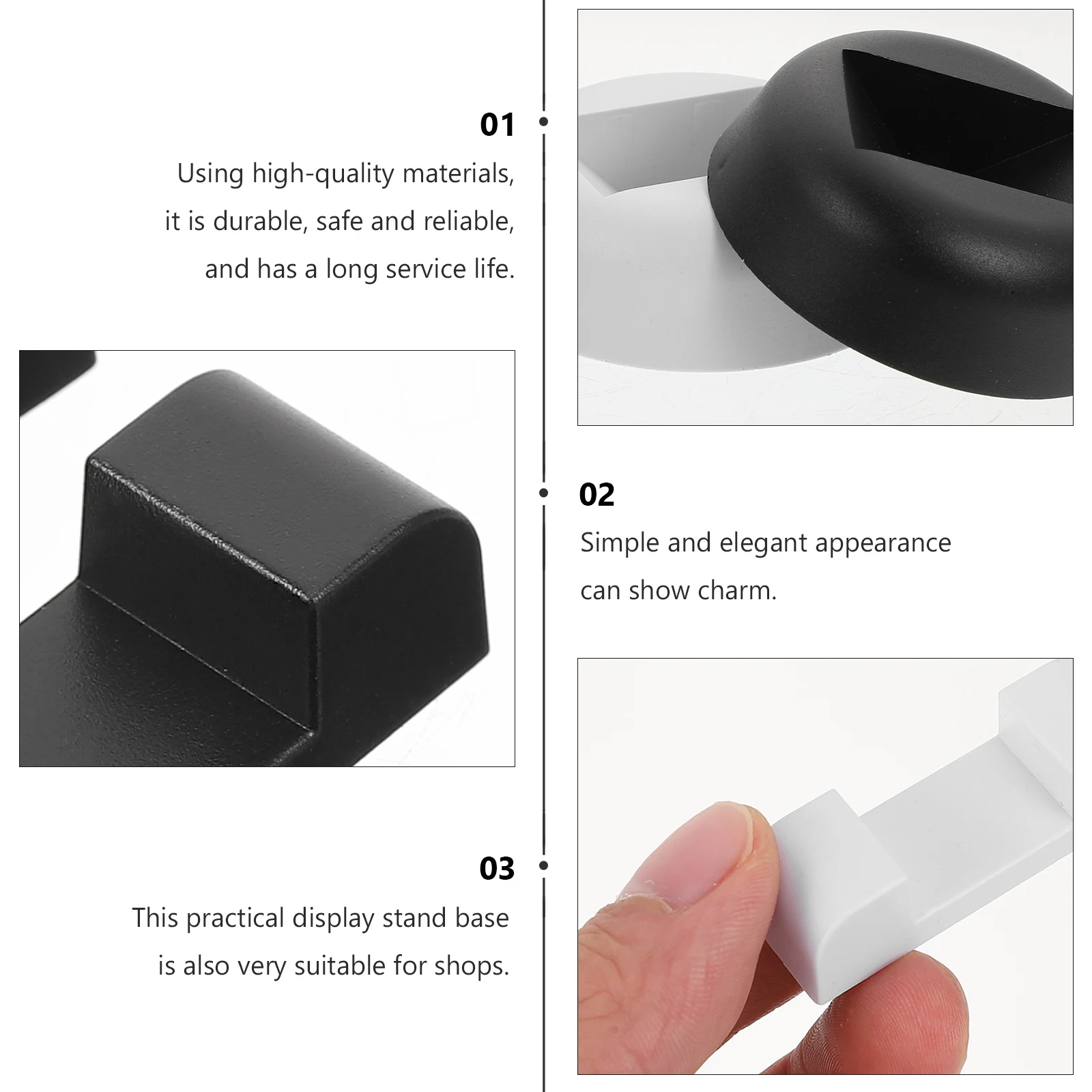 

40Pcs Jewelry Holder Bases Durable High-Grade Plastic Jewelry Stand Base Creative Display Rack Bases for Shop Use