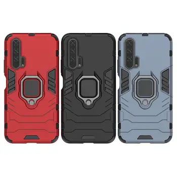 Nárazuvzdorné pouzdro Armor pro Honor 20 20i 20S 10 10i 9A 9N 8X Max 8A Prime 8S 6X Pro Plus Lite Bumper Kovový kroužek Stojan Zadní kryt 10 nejlepší prodej Zadní kryt Honor 6x - №5