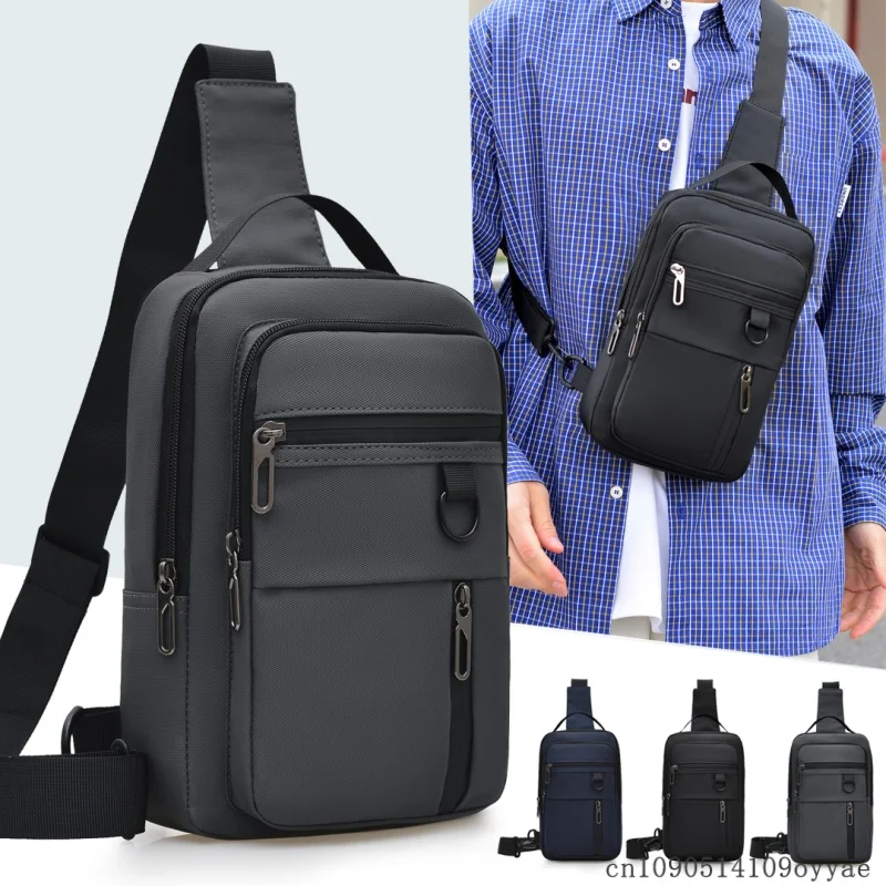 

Мужская стильная сумка-слинг через плечо из водонепроницаемого нейлона с несколькими отделениями для занятий спортом на открытом воздухе, путешествий и поездок на работу