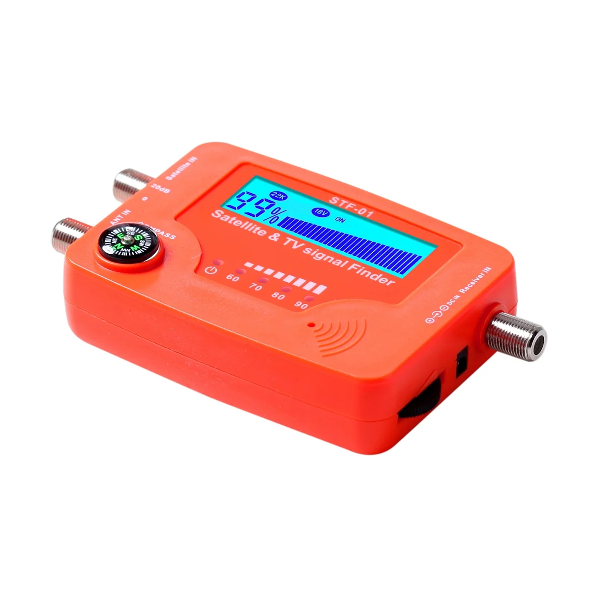 A22I 2 in 1 Satellite TV Signal Finder LCD Digital TV Antenna Signal Strength Signal Meter with Compass