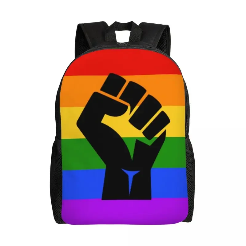 Custom Black Lives Matter BLM Pride Backpack for Men Women Water Resistant College School LGBT Rainbow Bag Printing Bookbag