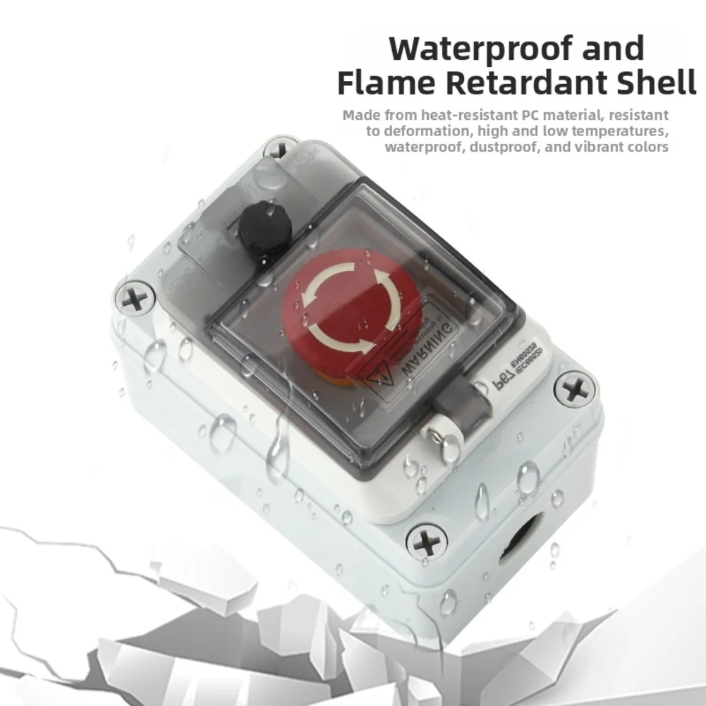 Outdoor Waterproof Button Control Box, Switch Box, Start Stop Control Button Switch Box Waterproof Outdoor Protection Shield