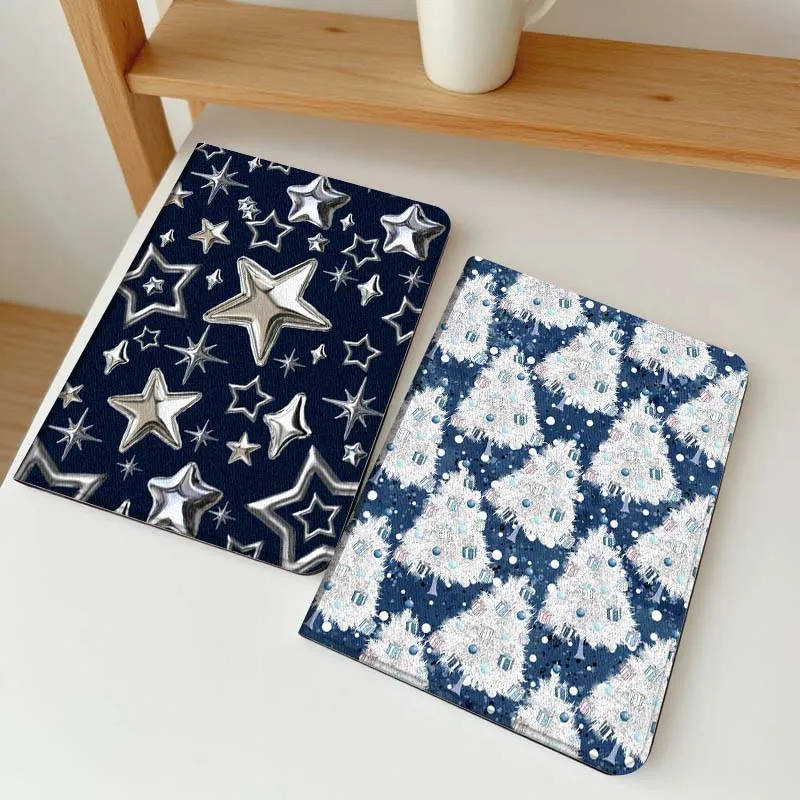 

Silver Starry Dark Pattern Gift Tablet Case For Apple iPad Air Pro mini 1 2 3 4 5 6 7 8 9 11 M2 M3 M5 M4 5th 6th 7th 10th 11th