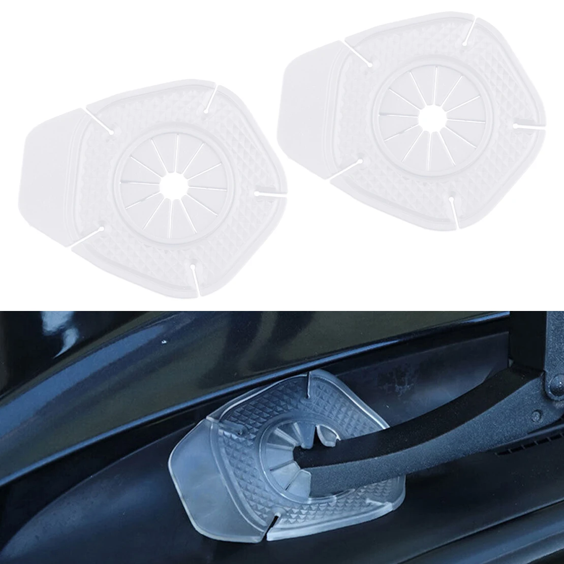 2Pcs Car Windshield Wiper Arm Bottom Hole Protector Cover Dustproof Pad