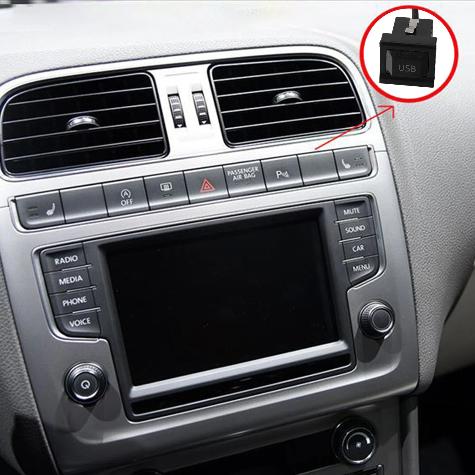 1pcs 1× USB With Dust Cover Wire Harness Dual USB Extension High Quality Panel USB Port AUX Brand New For Bike