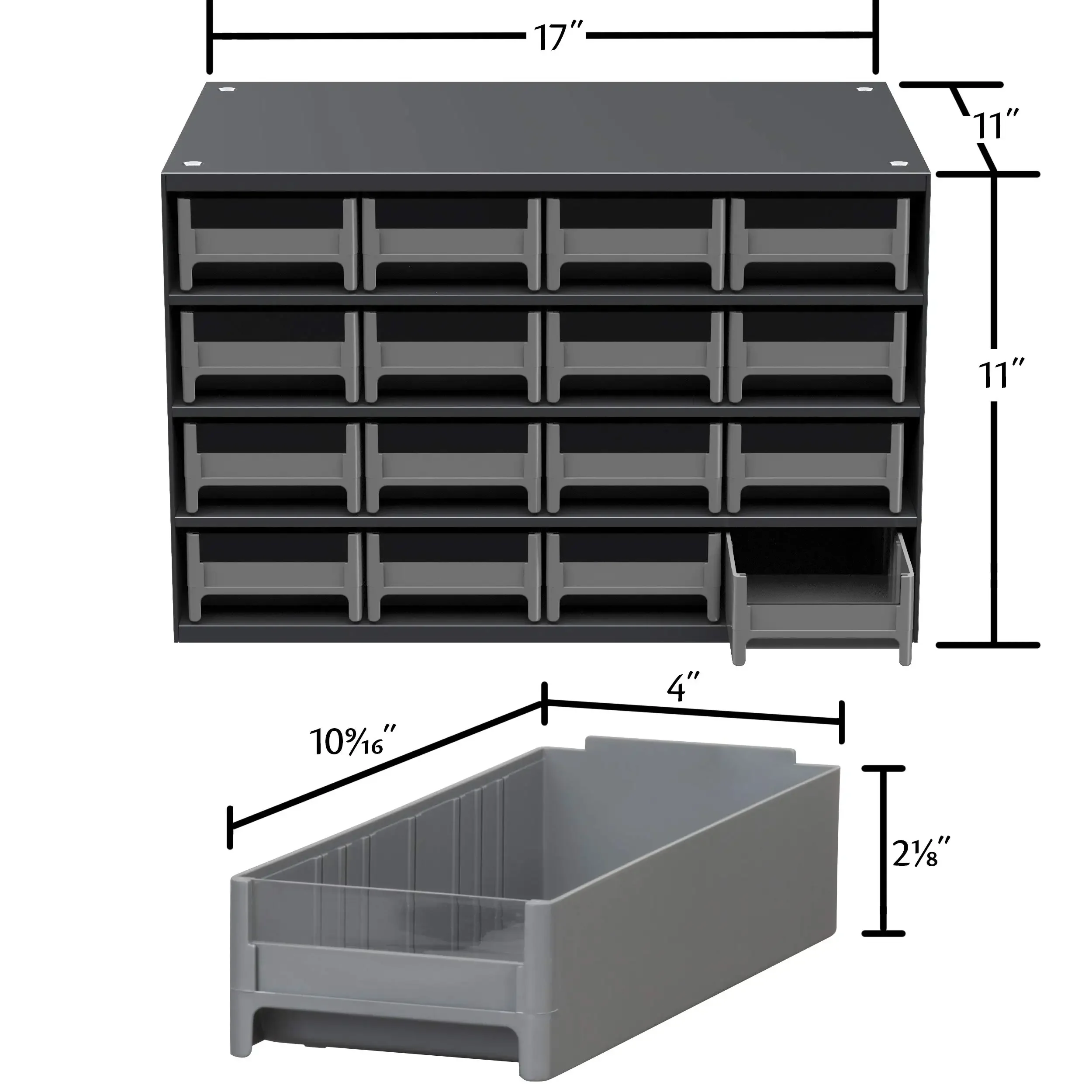 Akro-Mils-Garage Storage Cabinet, Organizer for Small Hardware, Nails, Screws, Bolts, Nuts, and More, 17 in W, 1999