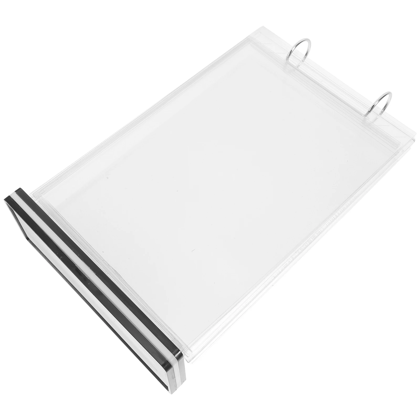 Flip Page A5 Acrylic Display Stand 6 Pages Transparent Menu Sign Holder Restaurant Table Card ganizer Paper Label Stand