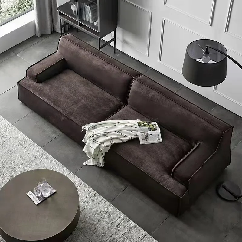 Simple and modern, light luxury Damascus, small and medium-sized apartment, technology, matte cloth three or four-person sofa