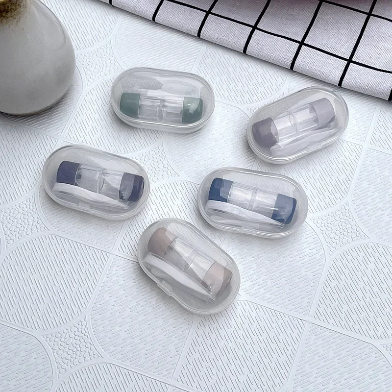 Transparent Portable Contact Lens Cases with Tweezers Women Cute Contact Lenses Boxs Travel Kits Holder Eyewear Accessories