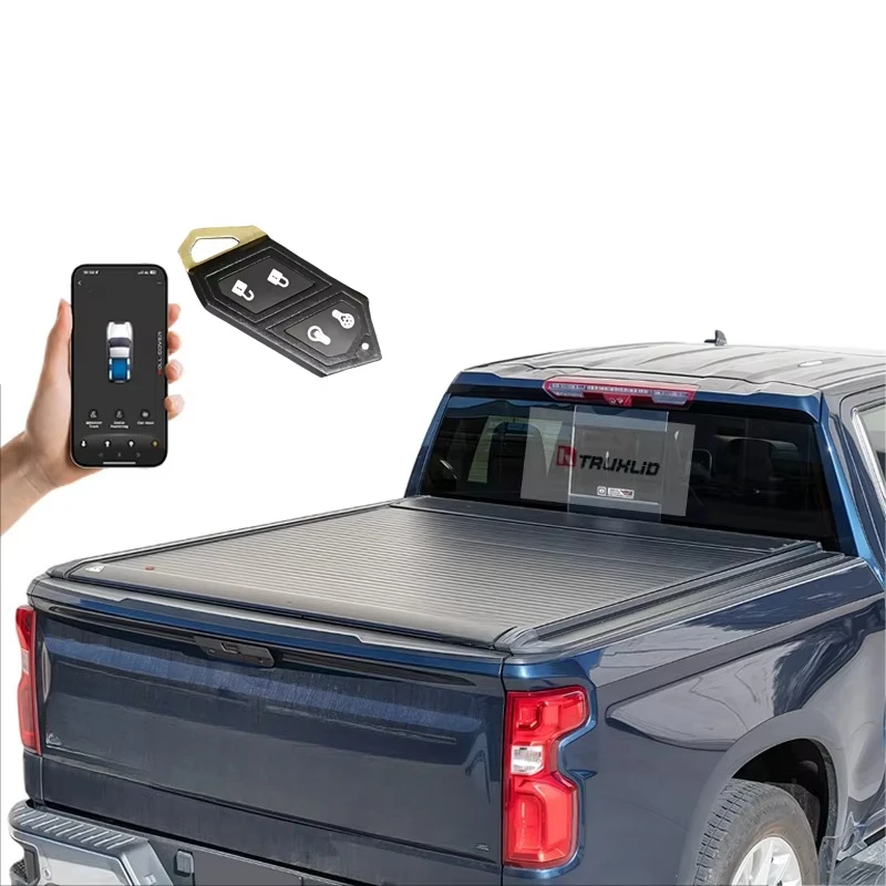 

Electric Roller Shutter Cover for Silverado/Colorado/Canyon 2014-2025 Aluminum Hard Top with Locking Function