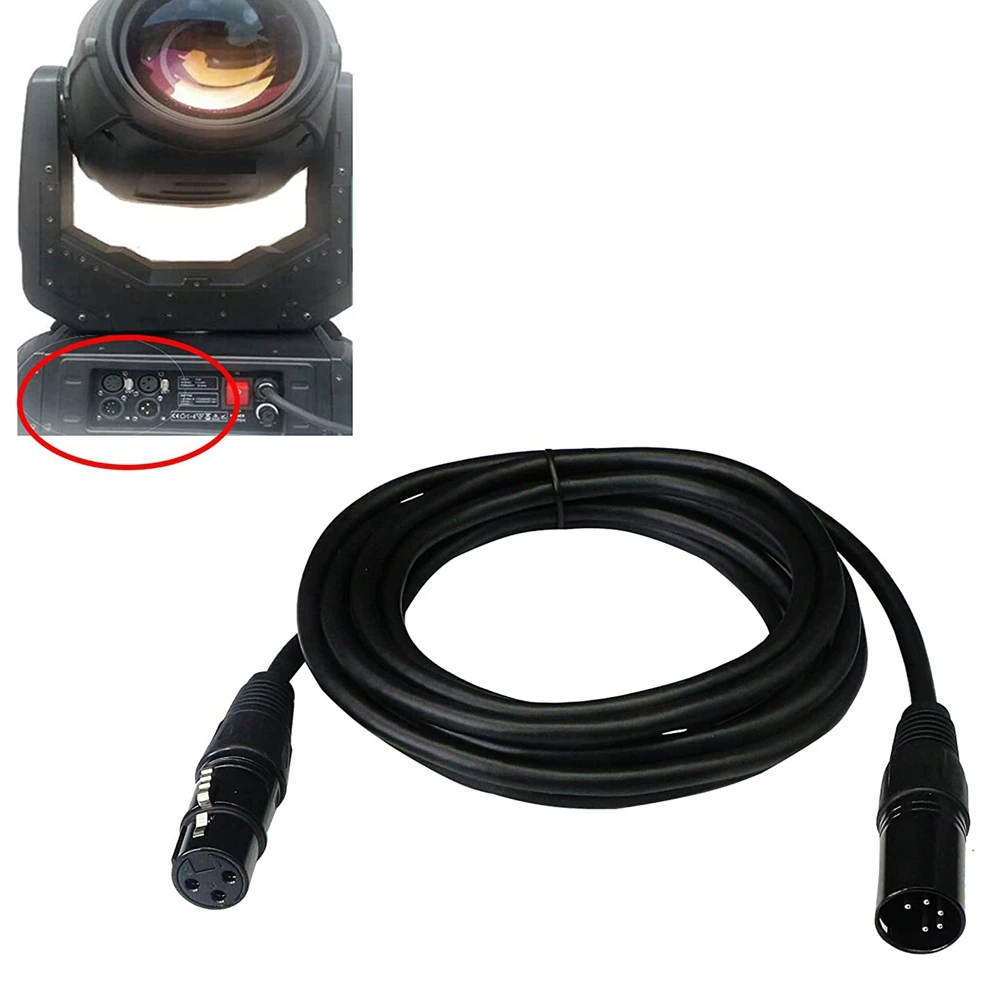 كابلات xlr كابل إضاءة المسرح، كابل DJ XLR، 3-Pin أنثى XLR إلى 5-Pin ذكر XLR اتصال دائري للرأس المتحرك