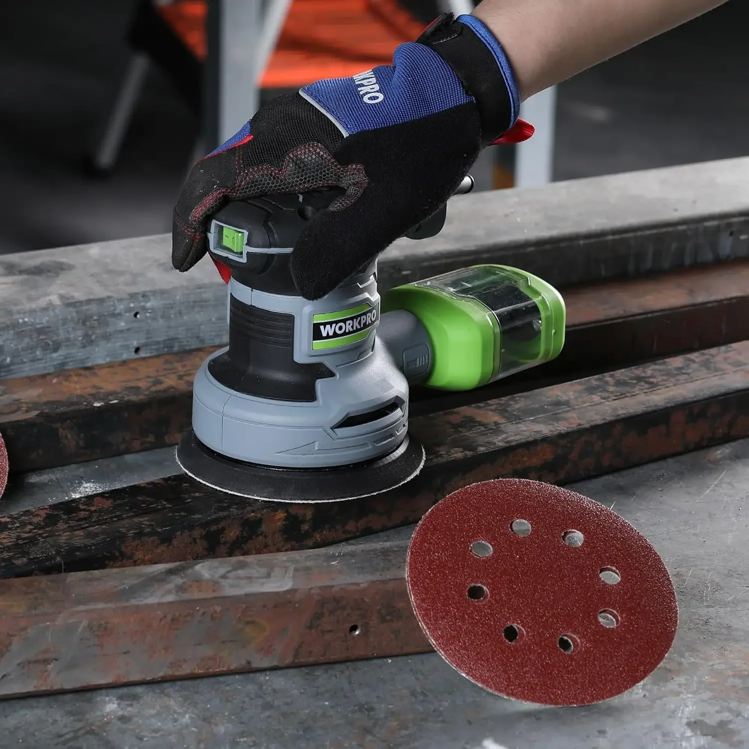 10 Particle Sizes Sandpaper Round Sanding Paper Set 5 Inch Hook and Loop Woodworking Metal Grinding Disc Abrasive Polishing Tool