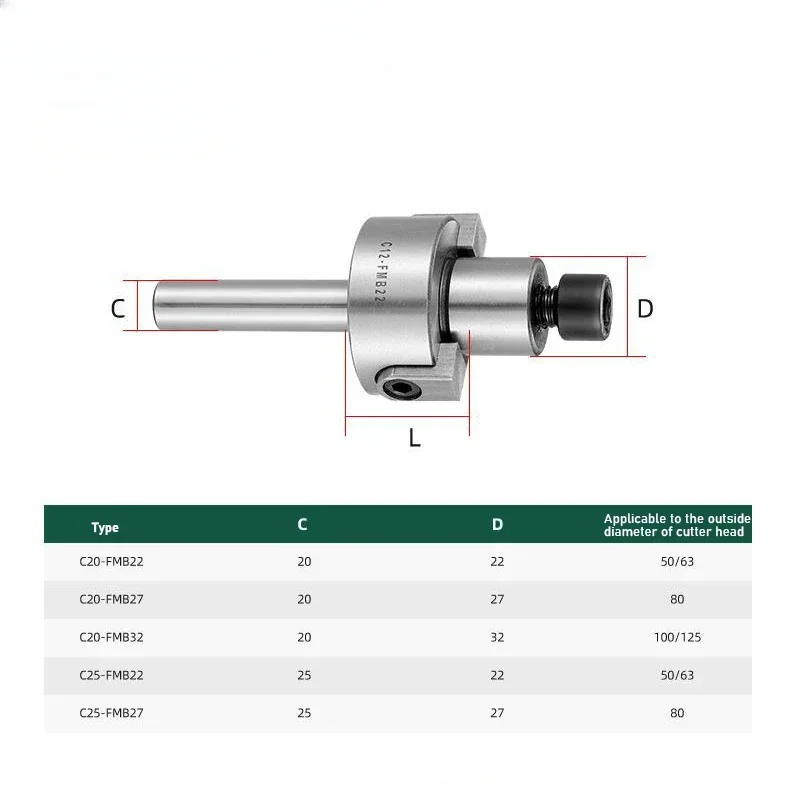 C12 C16 C20 C25 C32 FMB22 FMB27 FMB32 Face Milling cutter Tool Holder Straight Shank FMB Face End Mill For BAP 300R 400R 50/63mm