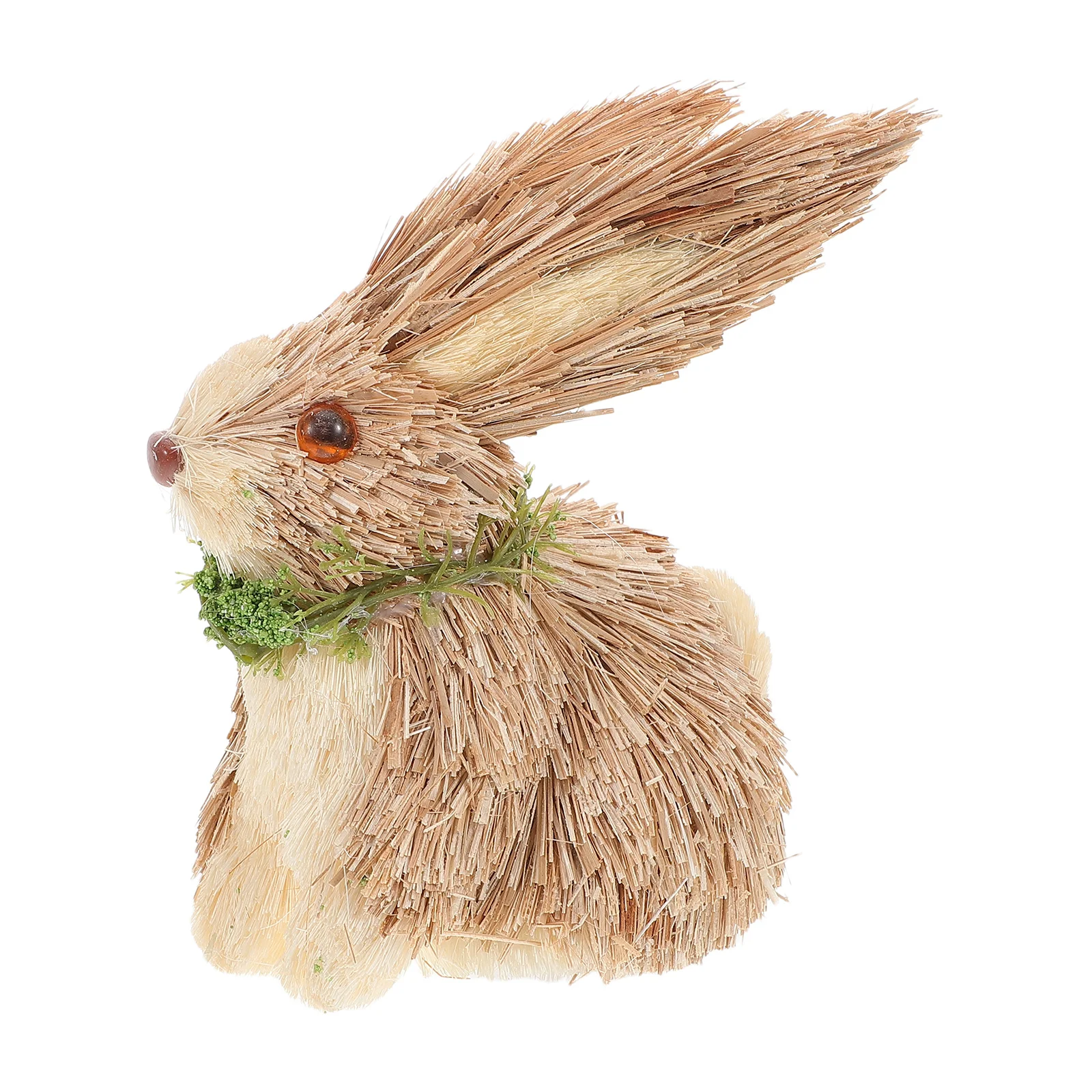 

Straw Bunny Home Decor H crafted Easter Rabbit Statue Farmhouse Rustic Bunnies Tabletop nament Detailed