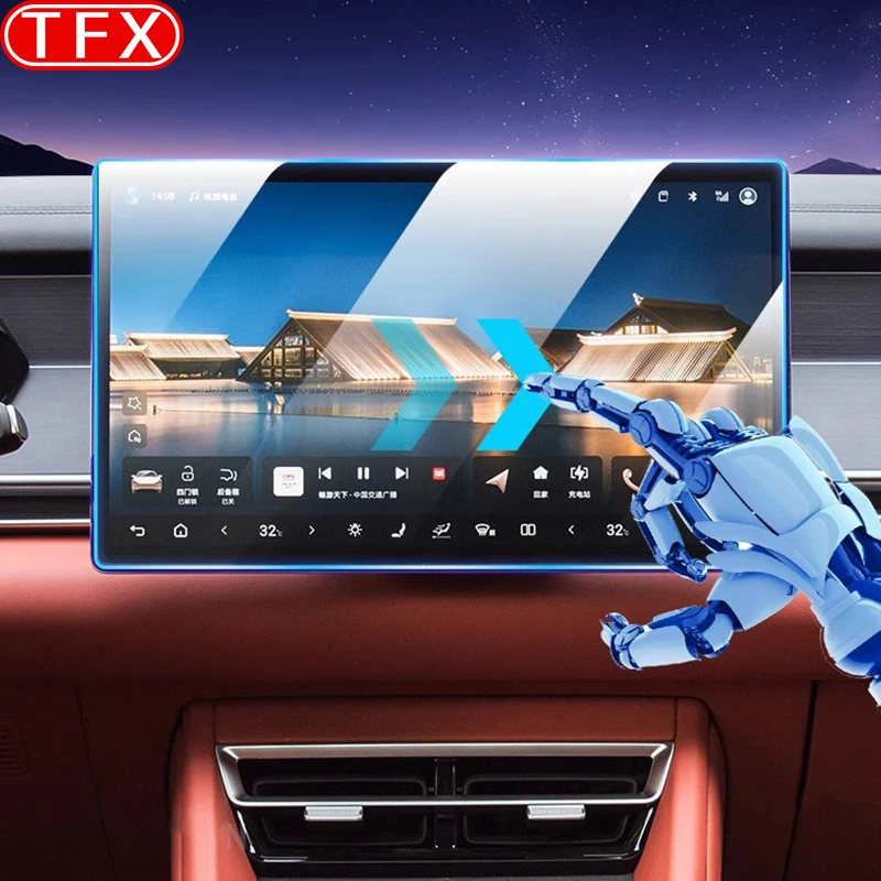 

Для BYD Sealion 8 Tang L 2025 2026, пленка для экрана автомобиля, центральное управление, навигация, пленка из закаленного стекла, аксессуары для пленки для инструментов