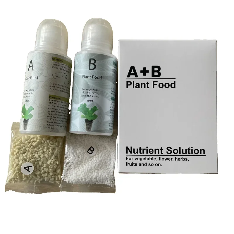 

Gardening Plant Food Hydroponic Nutrient Solution AB Fertilizer for Vegetables/ Herbs/Fruits