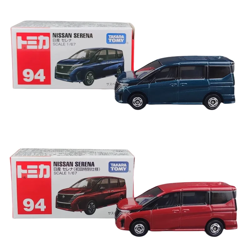 TAKARA TOMY Diecast alloy Model No. 94 Nissan Serina Toyota Crown Taxi Boys Girls Collection Display toy gifts for children.