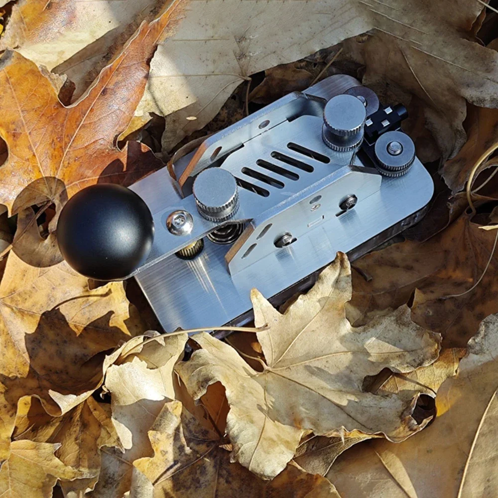 مفاتيح رمز مورس اليدوية - مفتاح ممارسة CW متين من الفولاذ المقاوم للصدأ لراديو لحم الخنزير، والتلغراف على الموجات القصيرة وتعلم الكمبيوتر #4