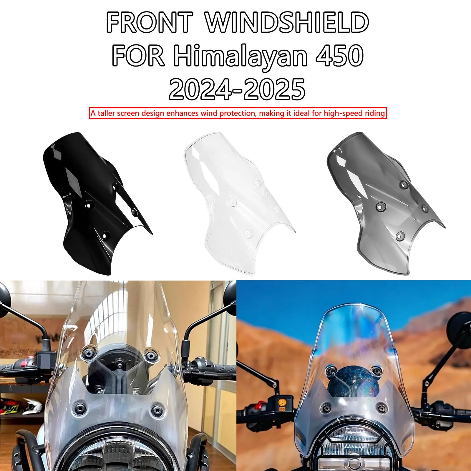Himalayan Adventure Sports Windshield For Himalayan 450 Spoiler himalayan450 HIMALAYAN 450 Himalayan452 2024 2025 WindScreen