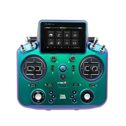 FrSky Tandem X18RS Radio, 24 Channels, LoRa Tuner Technology, for Adults, Two-Way Radio, Chameleon, Ruby Red, Meteorite Grey, P