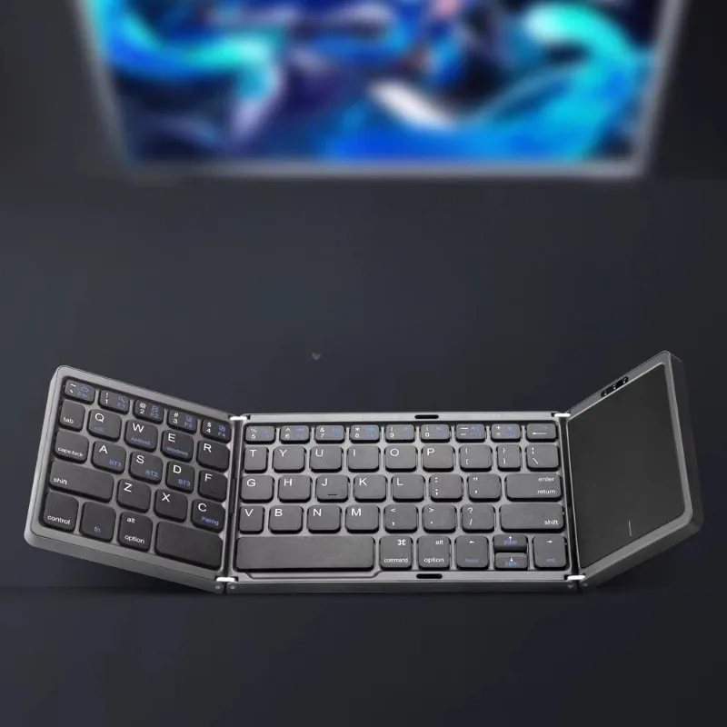 

Portable Folding Keyboard Bluetooth with Trackpad for Apple Huawei Xiaomi Mobile Phone Tablet Laptop